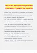 mckissock basic appraisal principles Exam Marking Scheme 100% Correct