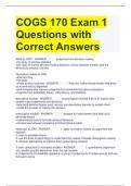 COGS 170 Exam 1 Questions with  Correct Answers