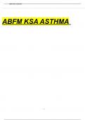 ABFM KSA ASTHMA COMPLETE EXAM ACTUAL GUIDE 2024