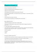 Physics B Unit 2-7 Questions and answers latest update 