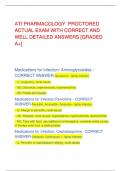 ATI PHARMACOLOGY PROCTORED ACTUAL EXAM WITH CORRECT AND  WELL DETAILED ANSWERS [GRADED  A+]