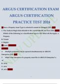 ARGUS CERTIFICATION EXAM ARGUS CERTIFICATION PRACTICE TEST 2024