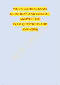 WGU C172 FINAL EXAM QUESTIONS AND CORRECT ANSWERS (300 EXAM QUESTIONS AND ANSWERS)