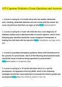 ATI Capstone Pediatrics Exam   Questions and Answers (2024 / 2025) (Verified Answers)