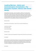 Leading Marines - Admin and Communication (Constitution, The Promotion System, Interact with Social Media)  Questions with 100% Correct Answers