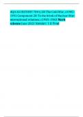 AQA AS HISTORY 7041/2R The Cold War, c1945– 1991 Component 2R To the brink of Nuclear War: international relations, c1945–1963 Mark scheme June 2023 Version: 1.0 Final