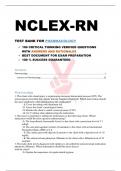 NCLEX-RN TEST BANK FOR PHARMACOLOGY|NCLEX-RN QUESTIONS WITH ANSWERS AND RATIONALES