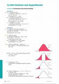 Uitwerkingen Getal en ruimte, VWO 5, deel 3, hoofdstuk 11: Het toetsen van hypothesen