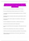 HOSA Nursing Assisting Study Guide | 100% Correct Answers | Verified | Latest 2024 Version