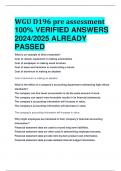 WGU D196 pre assessment 100% VERIFIED ANSWERS  2024/2025 ALREADY  PASSED