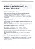 Cvent 2.0 Assessment - Event Management Exam Questions and Answers 100% Correct 