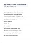 Ohio Boater's License Study Guide test with correct answers primary purpose of rules of the road - answer-prevent collision sailing vessel with sail/power is - answer-a power-driven vessel the overtaking vessel is always - answer-the give-way vessel tw