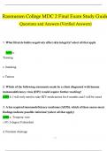 Rasmussen College MDC 2 Final Exam Study Guide Questions and Answers 2024 / 2025 | 100% Verified Answers