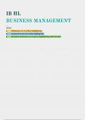 IB Business Management HL Notes (Scored 7)