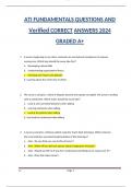 ATI FUNDAMENTALS QUESTIONS AND Verified CORRECT ANSWERS 2024 GRADED A+