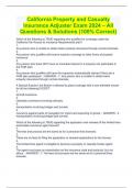 California PSI Life, Property and Casualty Insurance Exam BUNDLE (2024) || All Questions & Solutions (100% Verified - Rated A+)