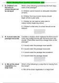 TEAS 7 Reading Exam question and answers 2024