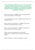 HOSA NURSING ASSISTING ACTUAL EXAM, STUDY GUIDE AND PRACTICE EXXAM ALL IN ONE SET QUESTIONS AND CORRECT ACCURATED ANSWERS HIGHLY RATED VERSION FOR 2024-2025 ALREADY A GRADED | NEWEST