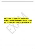 CPSA FINAL EXAM WITH CORRECT 500  QUESTIONS AND ANSWERS (ACTUAL EXAM ) GOOD GRADE IS GUARANTEED GRADE A+ 