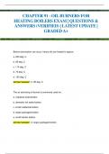 CHAPTER 91 - OIL BURNERS FOR  HEATING BOILERS EXAM | QUESTIONS &  ANSWERS (VERIFIED) | LATEST UPDATE |  GRADED A+ 