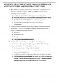 ATI MENTAL HEALTH PROCTORED EXAM 60 QUESTIONS AND ANSWERS (NGN SELF ASSESSMENT DOCUMENT) 2024