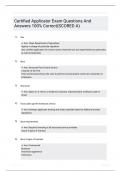 Certified Applicator Exam Questions And Answers 100 CorrectSCORED A