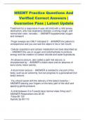 NREMT Practice Questions And  Verified Correct Answers |  Guarantee Pass | Latest Update