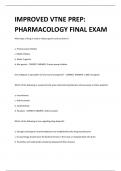 IMPROVED VTNE PREP:  PHARMACOLOGY FINAL EXAM