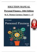 Solution and Answer Guide for Personal Finance, 14th Edition By E. Thomas Garman, Verified Chapters 1 - 17, Complete Newest Version