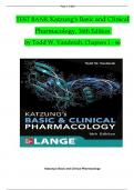 TEST BANK For Katzung's Basic and Clinical Pharmacology, 16th Edition By {Todd W. Vanderah, 2024,} Verified Chapters 1 - 66, Complete Newest Version