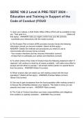 SERE 100.2 Level A PRE-TEST 2024 - Education and Training in Support of the Code of Conduct (FOUO