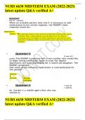 2022/2023 UPDATE NURS 6650 FINAL EXAM QUESTIONS AND ANSWERS 100%CORRECT/VERIFIED BEST RATED A+ GUARANTEED SUCCESS