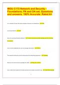 WGU C172 Network and Security - Foundations; PA and OA set. Questions and answers. 100% Accurate. Rated A+WGU C172 Network and Security - Foundations; PA and OA set. Questions and answers. 100% Accurate. Rated A+