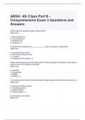 ABSA 4th Class Part B - Comprehensive Exam 3 Questions and Answers 2024 - Graded A