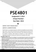 PSE4801 Assignment 2 (ANSWERS) 2024 - DISTINCTION GUARANTEED