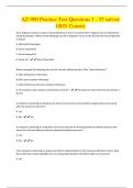 AZ-900 Practice Test Questions 1 - 55 solved 100% Correct