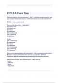 PHTLS & Exam Prep Questions with correct Answers Latest 2024/2025( A+ GRADED 100% VERIFIED).