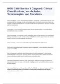 WGU C810 Section 2 Chapter5 Clinical Classifications, Vocabularies, Terminologies, and Standards Questions And Answers 2024.