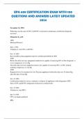 What date was recovery equipment required to be certified by a lab, & achieve higher evacuation levels, & have low loss fittings? November 14, 1994EPA 608 CERTIFICATION EXAM WITH 100 QUESTIONS AND ANSWERS LATEST UPDATED 2024