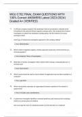 WGU C702 FINAL EXAM QUESTIONS WITH 100 Correct ANSWERS Latest 20232024  Graded A VERIFIED