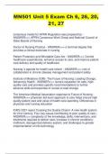 {Answered}MN501 Unit 5 Exam Ch 6, 26, 20, 21, 27 consensus model for APRN Regulation was prepared by - Ans APRN Consensus Work Group and National Council of State Boards of Nursing