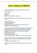 {Answered} Unit 5 Midterm MN576 Questions with latest solutions |Which HPV types are most often associated with cervical and anogenital cancer? 1)1, 2, and 3 2)6 and 11 3)16 and 18 4)22 and 24