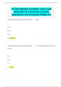 LP Gas Master Qualifier: Gas Leak Detection & Corrosion Control Questions and Answers Rated A+