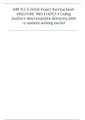 HIM 215 4-3 Final Project Running head- MILESTONE TWO 1 HCPCS II Coding Southern New Hampshire University 2024 re-updated working martial