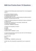 NAB Core Practice Exam 110 Questions