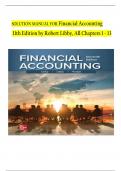 Solution Manual for Financial Accounting 11th Edition Robert Libby, Patricia Libby, Frank Hodge| Verified Chapter's 1 - 13 | Complete