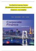 TEST BANK For Corporate Finance, 13th Edition By Stephen Ross, Randolph Westerfield, Verified Chapters 1 - 21, Complete Newest Version