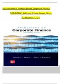 Solution Manual for Principles of Corporate Finance 14th Edition by Richard Brealey, Stewart Myers, Verified Chapters 1 - 34, Complete Newest Version