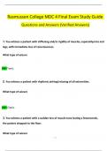 Rasmussen College MDC 4 Final Exam Study Guide Questions and Answers 2024 / 2025 | 100% Verified Answers