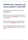 MPOETC Exam | Questions and Answers graded A+ Latest 2024